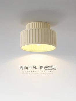 Потолочный светильник в японском стиле, Бесшумный Стиль, Простая современная столовая Лампа, столовая в Скандинавском стиле, Чайная комната, лампа для учебы, Кремовый стиль
