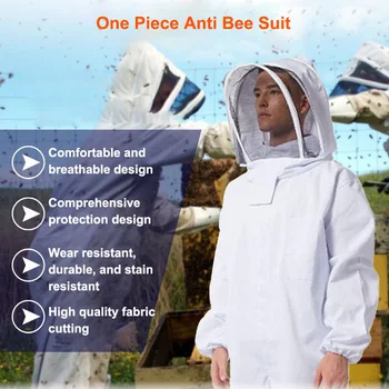 Профессиональная Одежда Для Пчеловодства Всего Тела, Защитный Костюм Для Пчеловодства, Безопасная Вуаль, Унисекс, Детская Защитная Форма, Снаряжение