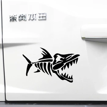 Рыбьи кости-демоны Забавные наклейки для автомобиля Креативные декоративные наклейки для автотюнинга багажника Styling D15