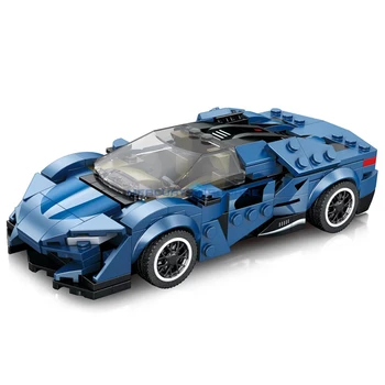 Синий суперкар MOC Reobrix 805 Строительные блоки Модель спортивного автомобиля класса люкс Bricks Коллекция высоких технологий Игрушка в подарок мальчикам
