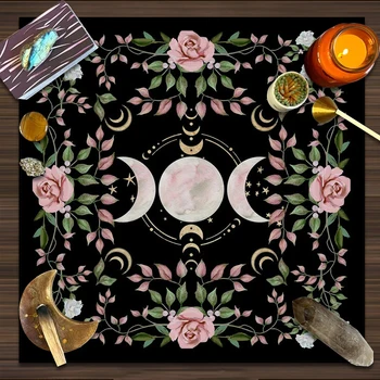 Скатерть, цветочная подушка, декор, центральная часть колдовской хижины