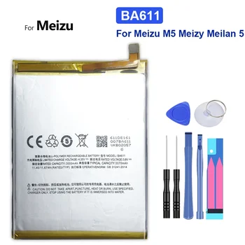 Сменный аккумулятор для Meizu M5, Для Meizy Meilan 5, Для Meilan5 Battery, 3070 мАч, Трек-код, BA611