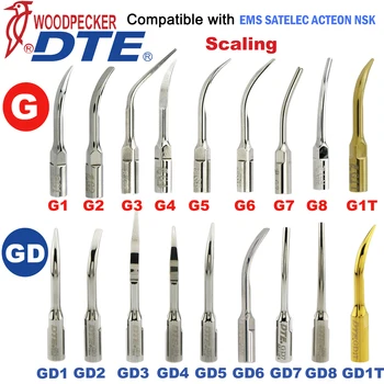 Стоматологический Ультразвуковой Скалер Woodpecker DTE Scaling Tips G/GD Fit EMS UDS NSK ACTEON SATELEC Scaler Tips Для Чистки зубов Стоматологические Инструменты