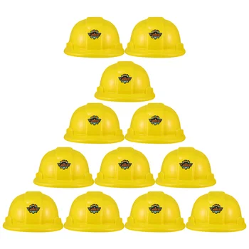 Строительные шляпы, детские игры, маскарадные костюмы, конструирование для детей, Желтые строительные шляпы для вечеринки, строительная безопасная игрушка