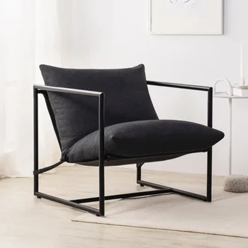 Стул Zinus Aidan с металлическим каркасом, темно-серый уличный стул, Садовая мебель
