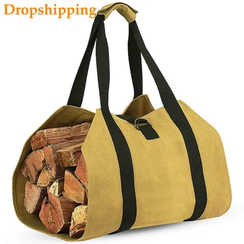 Сумка для хранения дров, Дровяной камин, кемпинг на открытом воздухе, Деревянная сумка, принадлежности для домашнего камина, Наружная сумка для дров
