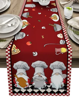 Украшение Бегунка для кухонного стола Chef Gnome Домашний Декор Украшение обеденного стола Декор стола