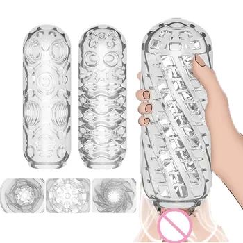 Чашка для мужской мастурбации Мягкая силиконовая карманная киска 3D Реалистичная вагина Авиационные чашки Тренажер для пениса Секс-игрушки для мужчин Мастурбатор