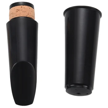 Черный пластиковый мундштук для кларнета Си-бемоль и зажим для колпачка для деревянных духовых инструментов