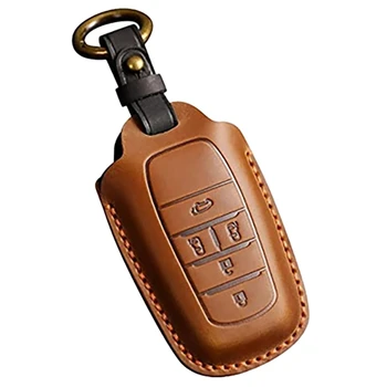Чехол для ключей от автомобиля Toyota Alphard из искусственной кожи с 5 кнопками, чехол для дистанционного ключа, защитный чехол, кронштейн для кожаной куртки без ключа