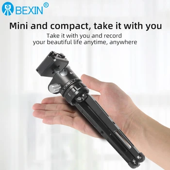 Шаровая головка BEXIN Mini с винтом 1/4 для камеры из алюминиевого сплава, телефона, штатива Speedlite MS22, селфи-палки, складной и легкий