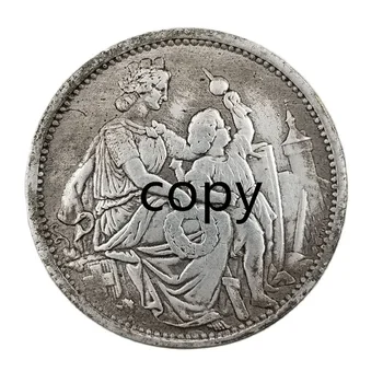 Швейцария 1865 Посеребренные монеты домашнего декора Монета Lucky Magic Предметы коллекционирования Монеты Рождественские подарки #027