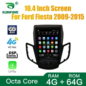 Экран Tesla Восьмиядерный 4 ГБ ОЗУ 64GM ПЗУ Android 10,0 Автомобильный DVD GPS Плеер Бесстекольный Автомобильный Стерео Для Ford Fiesta 2009-2015 Радио